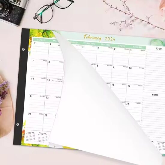 Custom Daily and Weekly Planner Calendar for Office and Study

