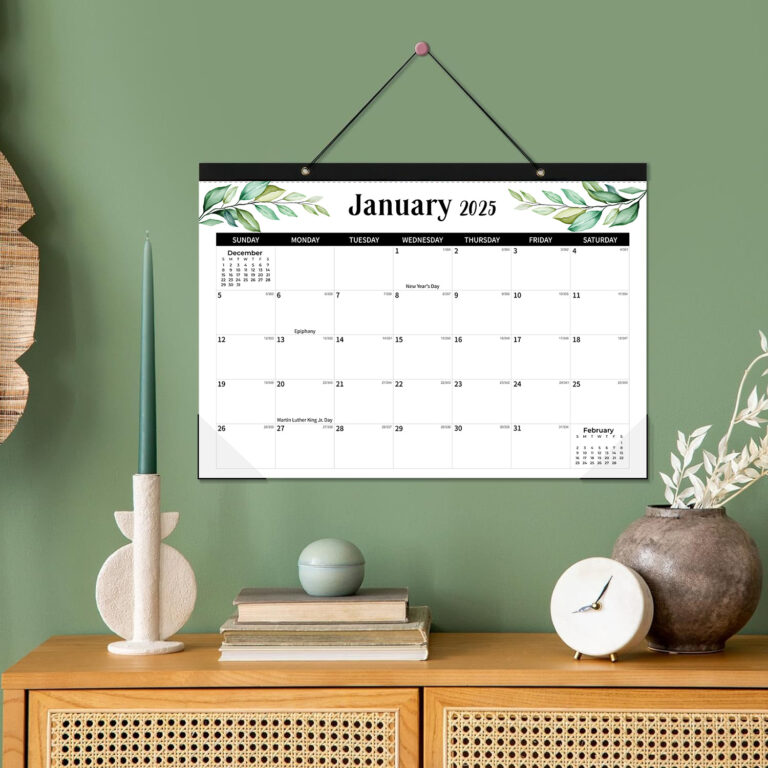 Modern Creative English Poster Calendar with Minimalist Layout