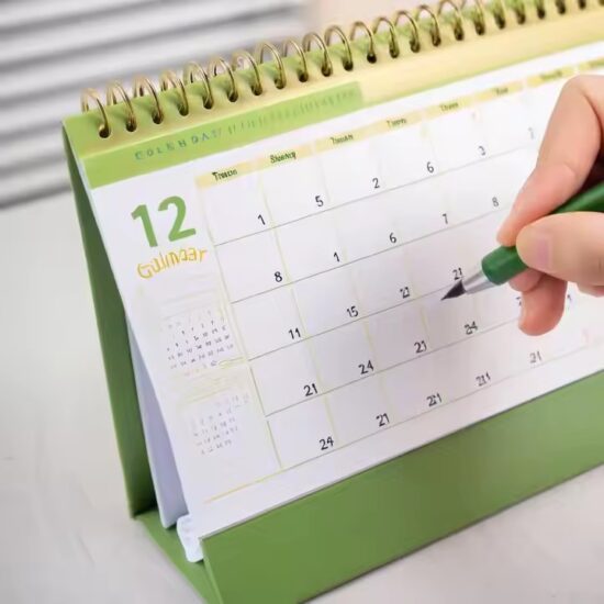 Standing Desk Calendar for Office and Home Use