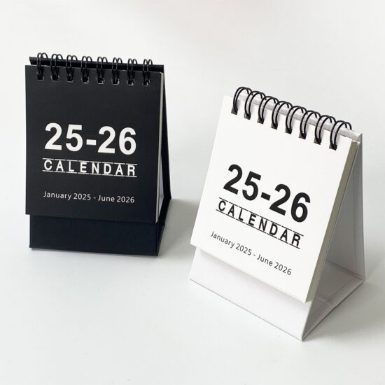 Creative minimalist tabletop pocket calendar for office or home use