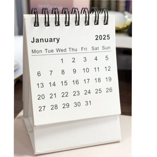 Creative minimalist tabletop pocket calendar for office or home use
