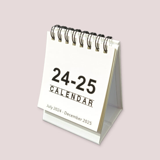 Creative minimalist tabletop pocket calendar for office or home use