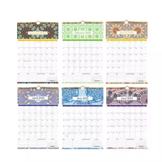 Custom home and office gift wall calendar with monthly layout