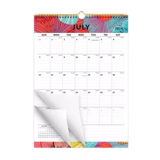 Custom home and office gift wall calendar with monthly layout