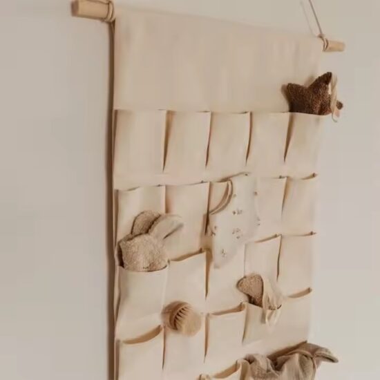 Reusable Canvas Christmas Pocket Calendar for Wall Hanging