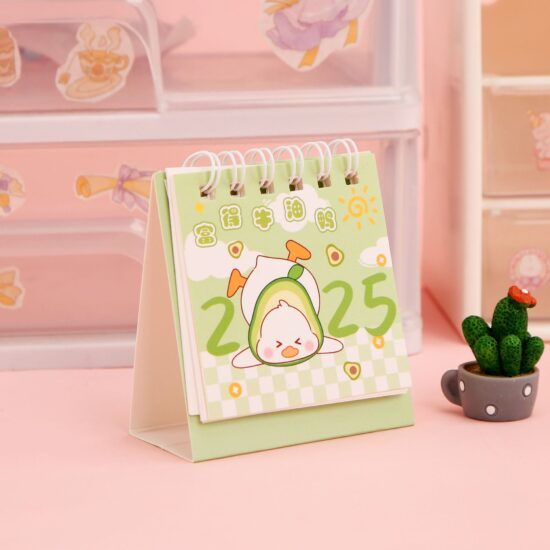 Custom minimalist pocket calendar for desktop office use