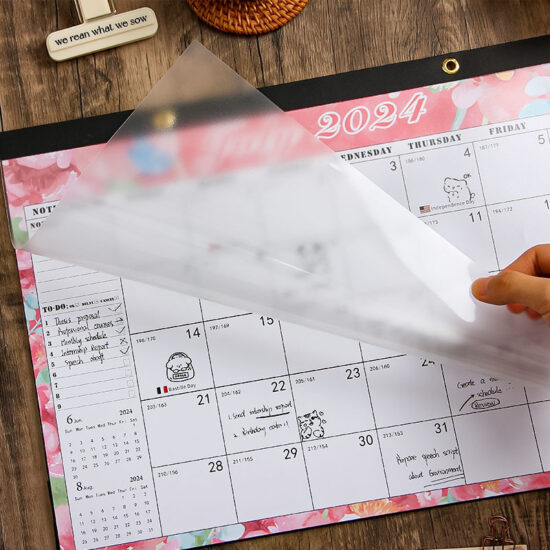 Modern English Calendar Planner with Minimalist Design