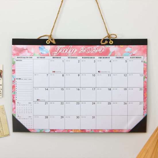 Modern English Calendar Planner with Minimalist Design