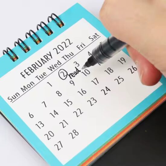 Minimalist Custom Desktop Calendar for Home and Office Use