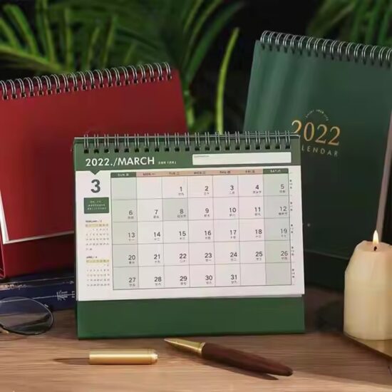 Minimalist Custom Desktop Calendar for Home and Office Use