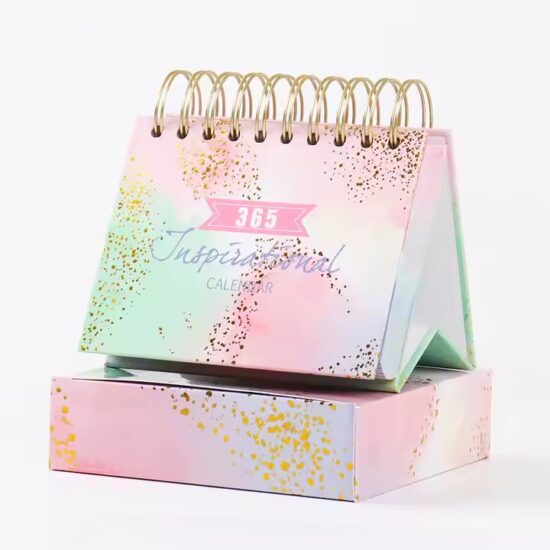Minimalist custom office desk calendar with creative layout