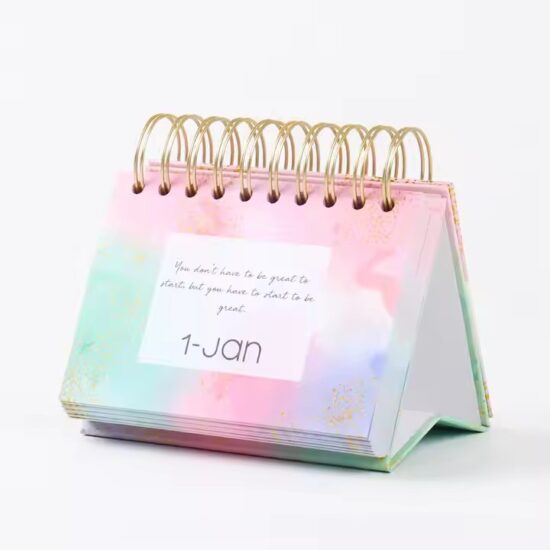 Minimalist custom office desk calendar with creative layout