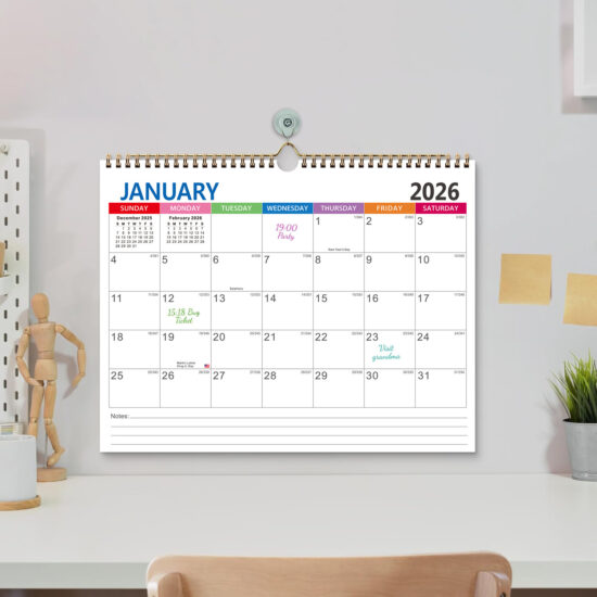 Minimalist Creative Holiday Wall Calendar Poster
