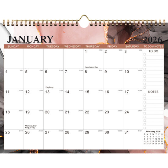 Minimalist Creative Holiday Wall Calendar Poster