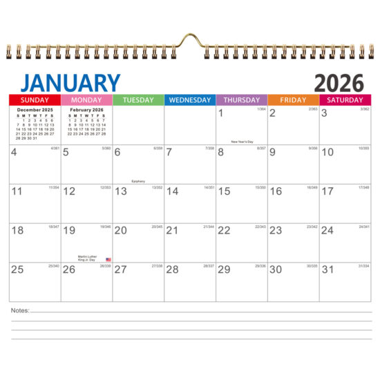 Minimalist Creative Holiday Wall Calendar Poster