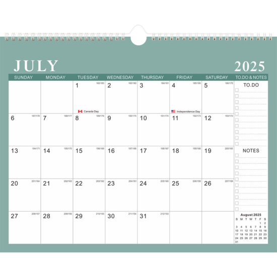 Minimalist Creative Holiday Wall Calendar Poster