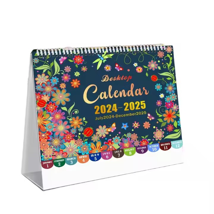 Wholesale monthly overview desk calendar with custom branding