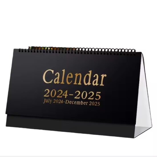 Wholesale monthly overview desk calendar with custom branding

