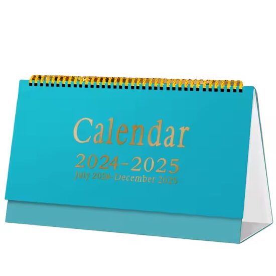 Wholesale monthly overview desk calendar with custom branding

