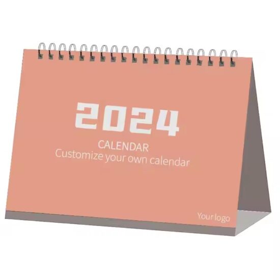 Wholesale monthly overview desk calendar with custom branding

