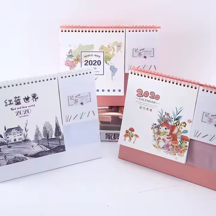 Wholesale monthly overview desk calendar with custom branding