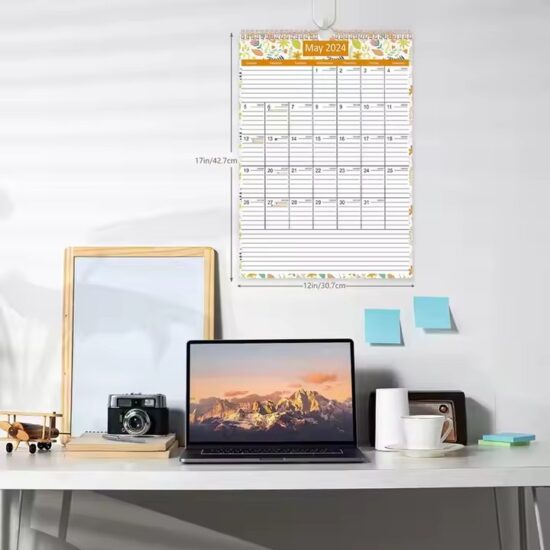 Colorful classroom monthly wall calendar for 2025