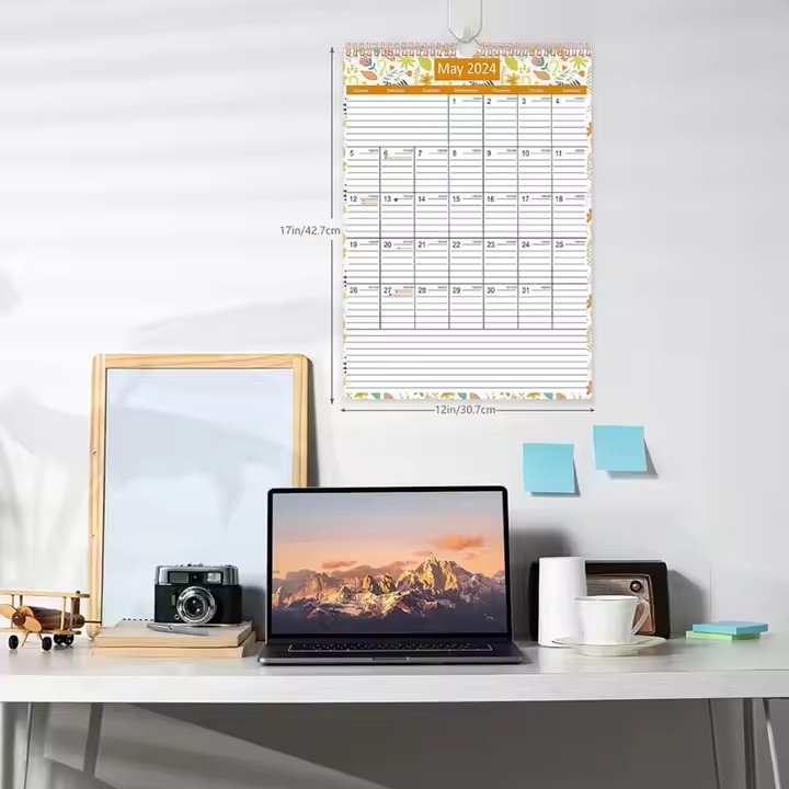 Colorful classroom monthly wall calendar for 2025