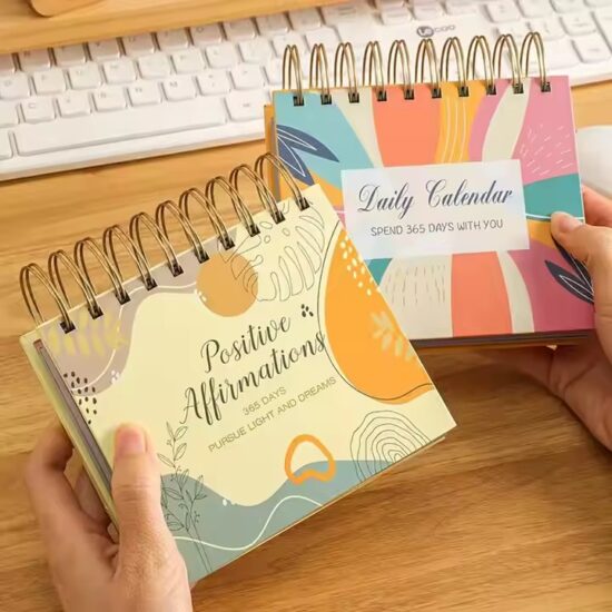 Spiral Bound Desktop Office Calendar with Custom Logo