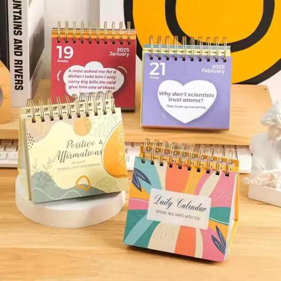 Spiral Bound Desktop Office Calendar with Custom Logo