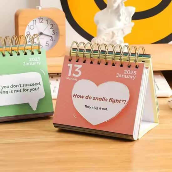 Spiral Bound Desktop Office Calendar with Custom Logo