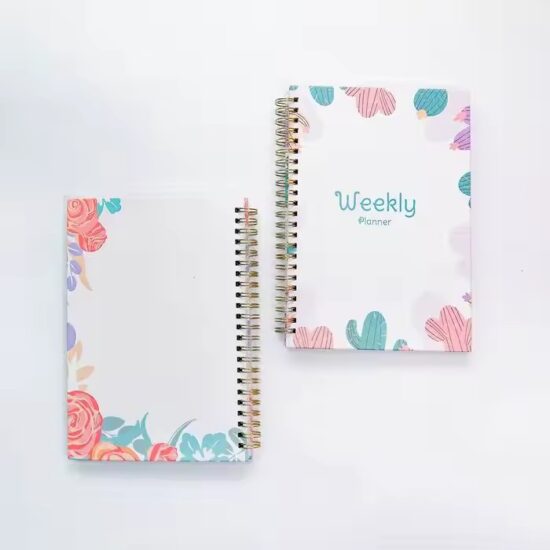 Weekly English Agenda Planner Calendar with Custom Layout
