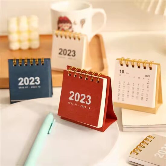 Minimalist style office desk calendar with clean layout