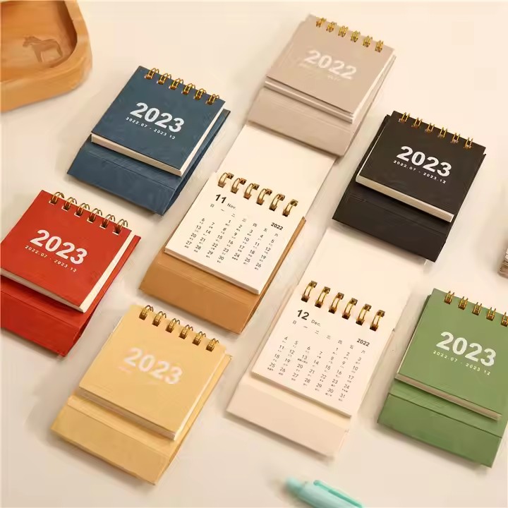 Minimalist style office desk calendar with clean layout
