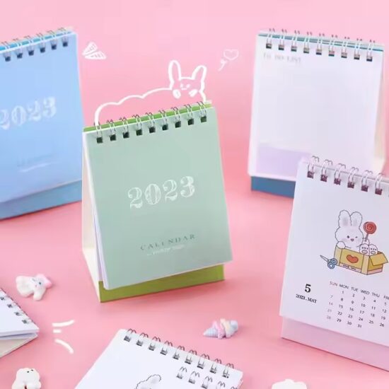 Minimalist style office desk calendar with clean layout