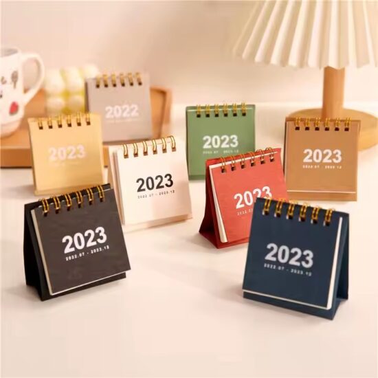 Minimalist style office desk calendar with clean layout