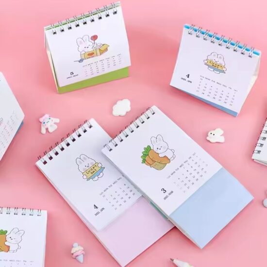 Minimalist style office desk calendar with clean layout