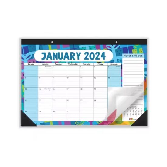 High-quality monthly planner wall calendar with custom layout and design

