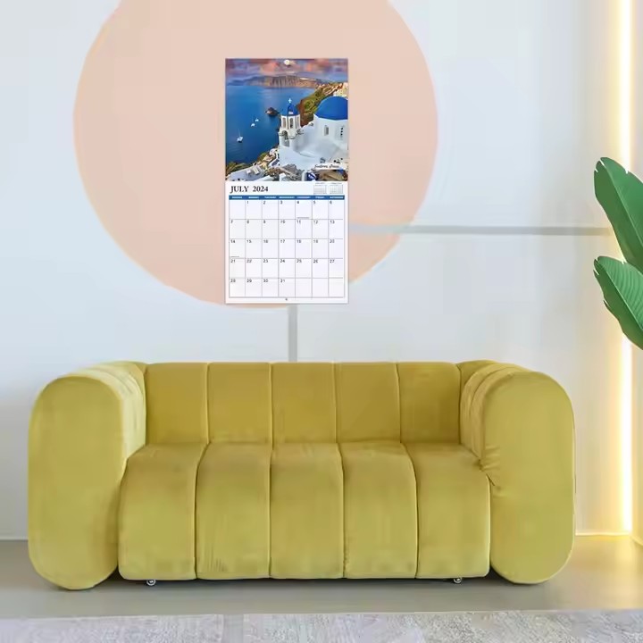 Personalized full-color calendar poster for business promotion or office use