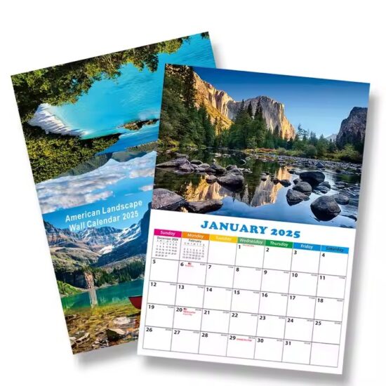 Personalized full-color calendar poster for business promotion or office use