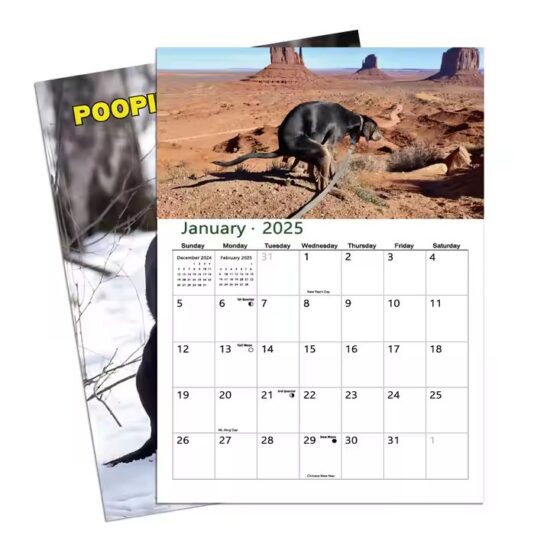 Personalized full-color calendar poster for business promotion or office use