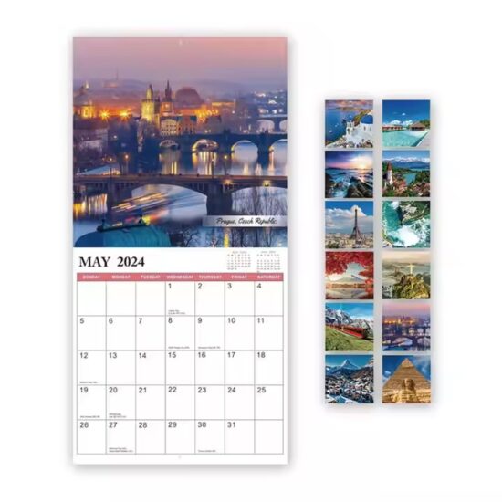 Personalized full-color calendar poster for business promotion or office use