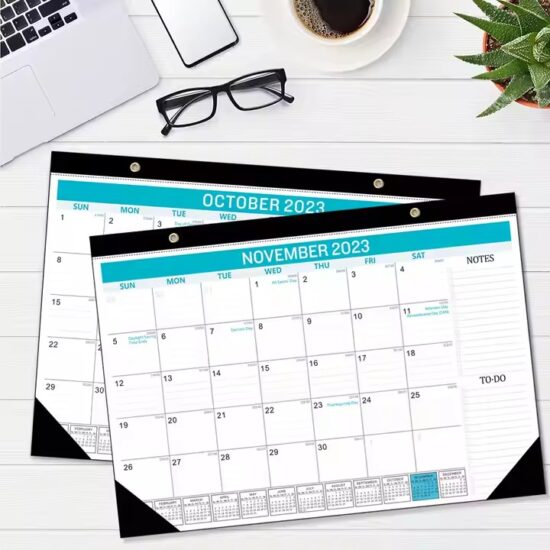 Decorative wall calendar with custom design for interior use