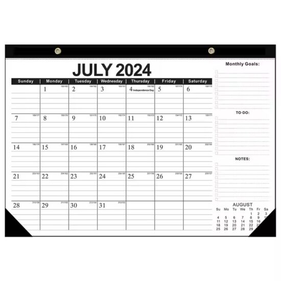 Decorative wall calendar with custom design for interior use