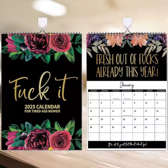 Office wall calendar poster with full-color printing and custom branding
