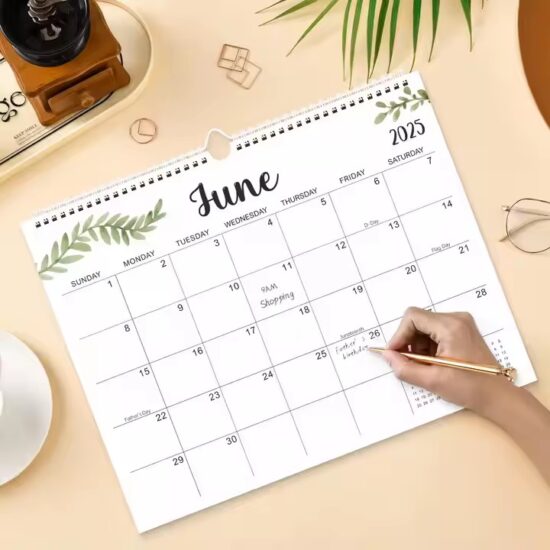 Elegant wholesale planner calendar with monthly layout
