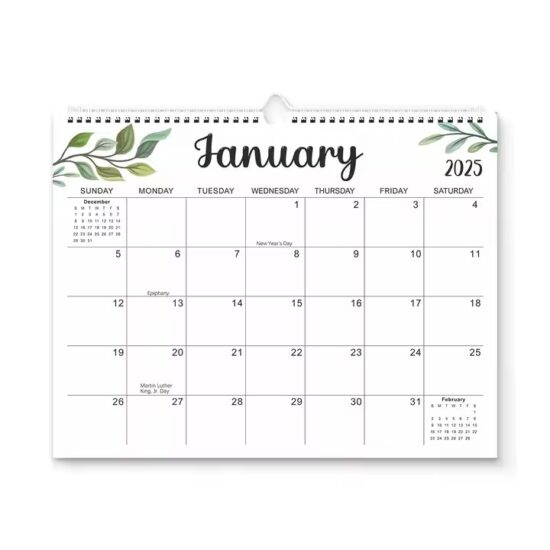 Elegant wholesale planner calendar with monthly layout