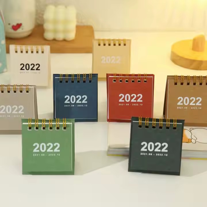 Mini desktop fabric pocket calendar with creative decorative design