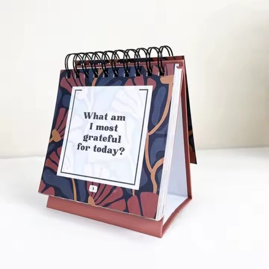 Writable office desk calendar with custom logo for daily planning