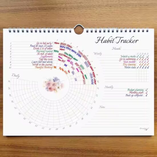 Custom Daily Diary and Goal Planner Calendar for Office Use