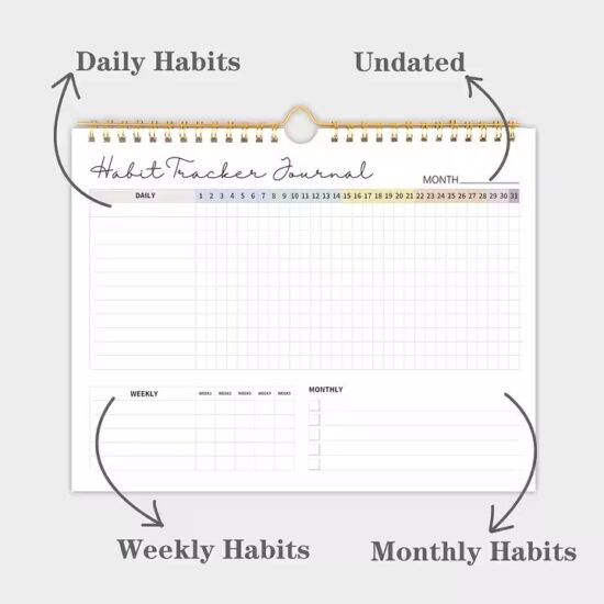 Custom Daily Diary and Goal Planner Calendar for Office Use